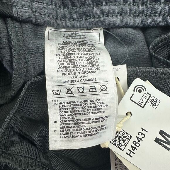 Adidas Men's Size M Tri Stripe Track Pants Gray Black Sporty Gym Sweatpants New - Picture 5 of 11